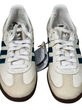 NEW ADIDAS Women’s Sambae Sneakers – Cloud White / Teal / Wonder White – Size 7